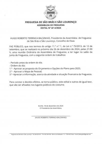 EDITAL N.&ordm; AF 4/2024